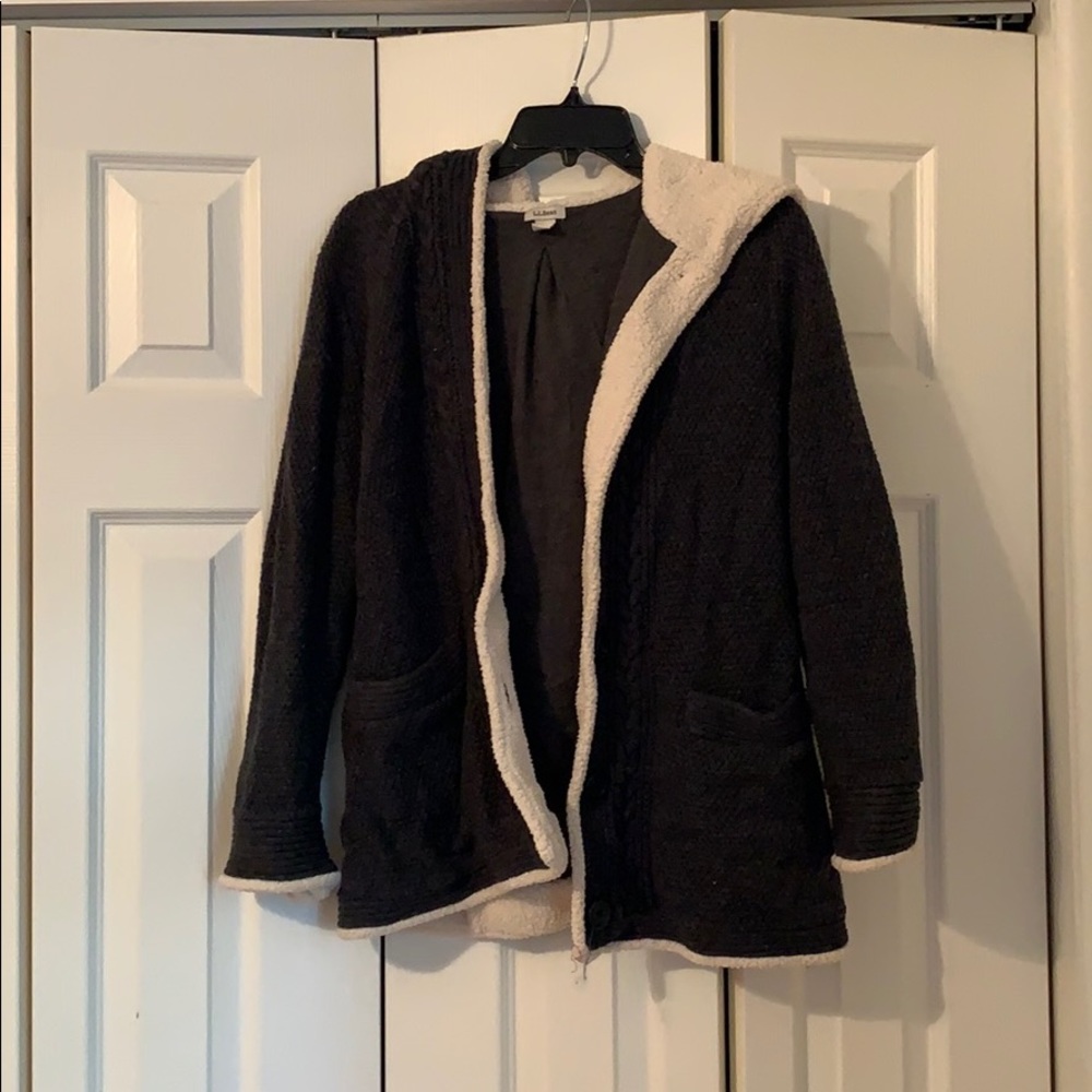 LL Bean Hooded Sweater Jacket
